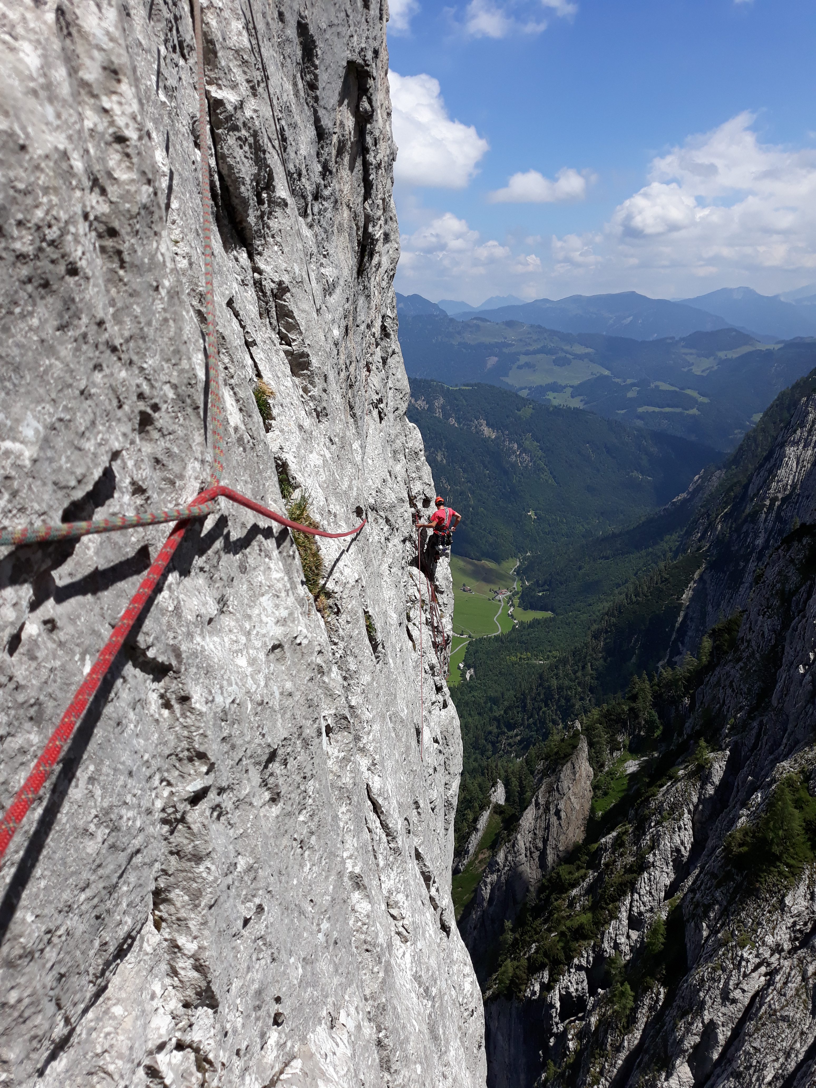 Mehrseillänge Alpinklettern Wilder Kaiser Fleischbank